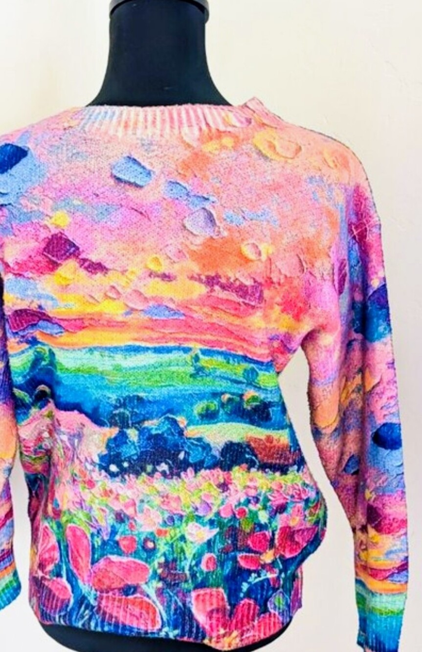Art Landscape Colorful Scenic Sweater - Size XS